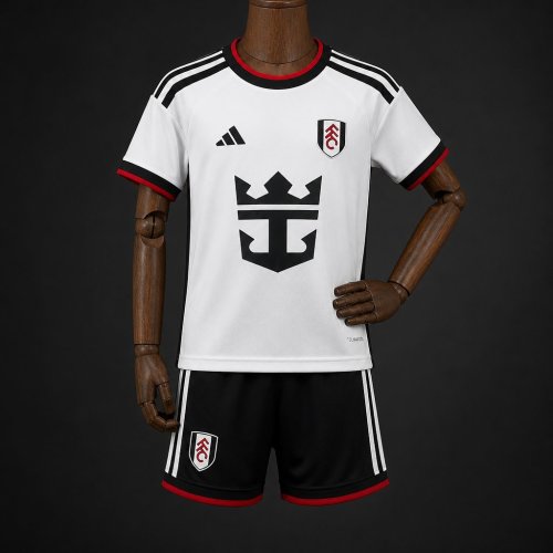 26/27 Kids  Fulham Home White Kit Jersey