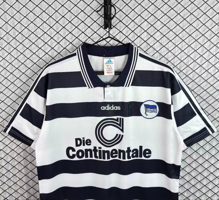 Retro 98/99 Hertha BSC Home White&Black Stripes Jersey