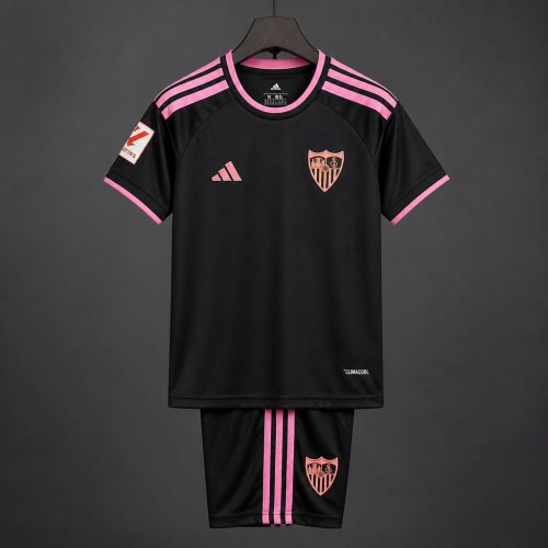26/27 Kids Sevilla Third Black Kit Jersey