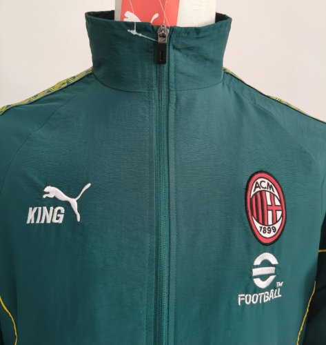 26/27 AC Milan Deep Green Full Zipper Windbreaker