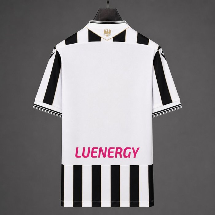 26/27 Udinese Home White With Black Stripes Jersey