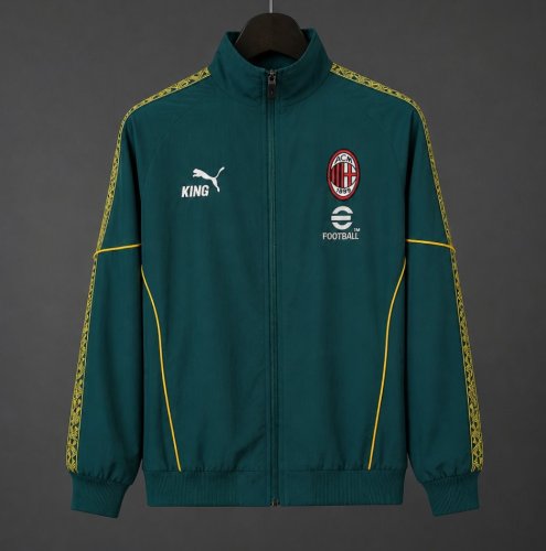 26/27 AC Milan Deep Green Full Zipper Windbreaker