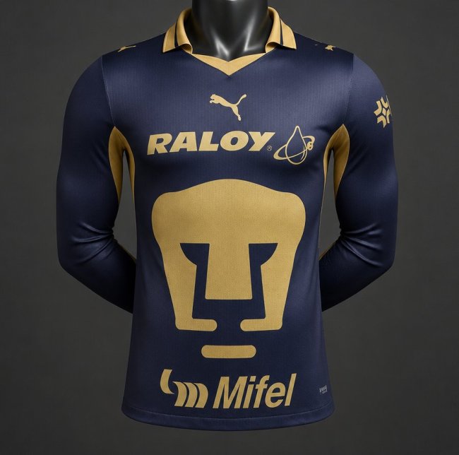 Player Version 26/27 Pumas UNAM Home Long Sleeve Jersey