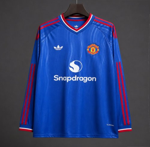 26/27 Manchester United Away Blue Long Sleeve Jersey