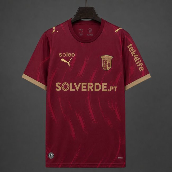 26/27 Braga Third Burgundy Red Jersey