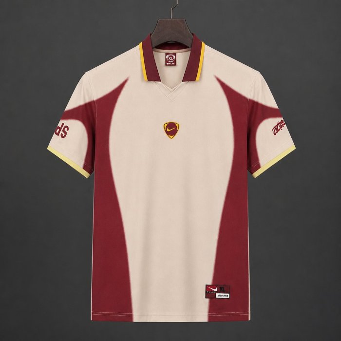 2026 Spain x Travis Scott Cactus Jack Total 90 Retro Cream/Maroon Jersey