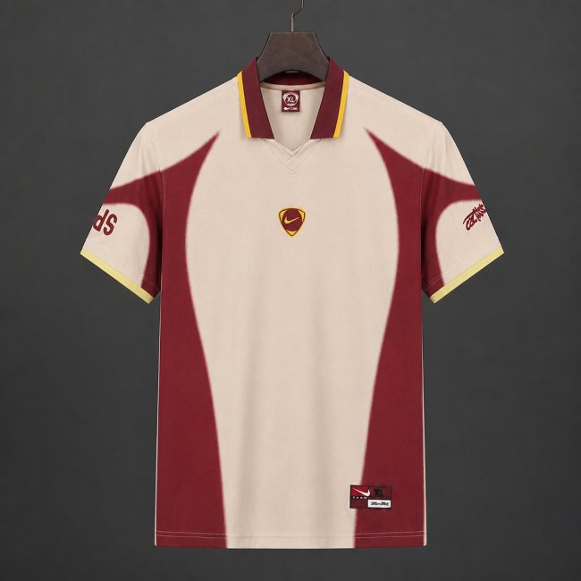 2026 Spain x Travis Scott Cactus Jack Total 90 Retro Cream/Maroon Jersey