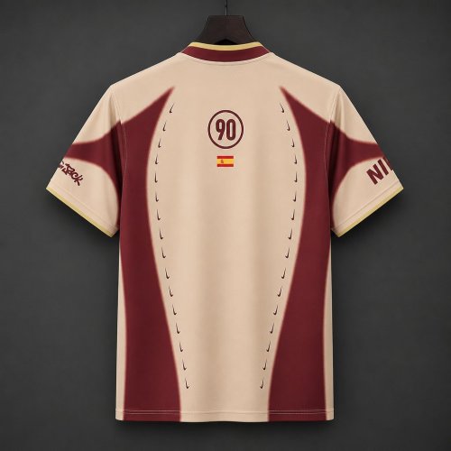 2026 Spain x Travis Scott Cactus Jack Total 90 Retro Cream/Maroon Jersey