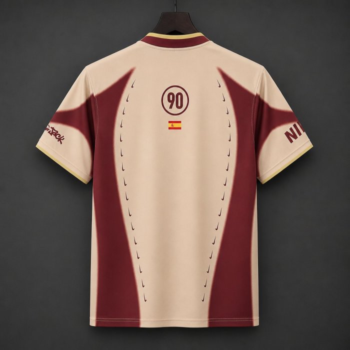 2026 Spain x Travis Scott Cactus Jack Total 90 Retro Cream/Maroon Jersey