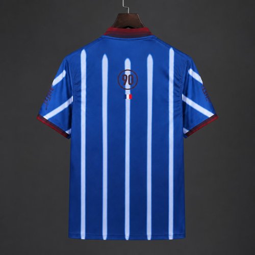 2026 France x Travis Scott Cactus Jack Total 90 Retro Blue Stripe Jersey