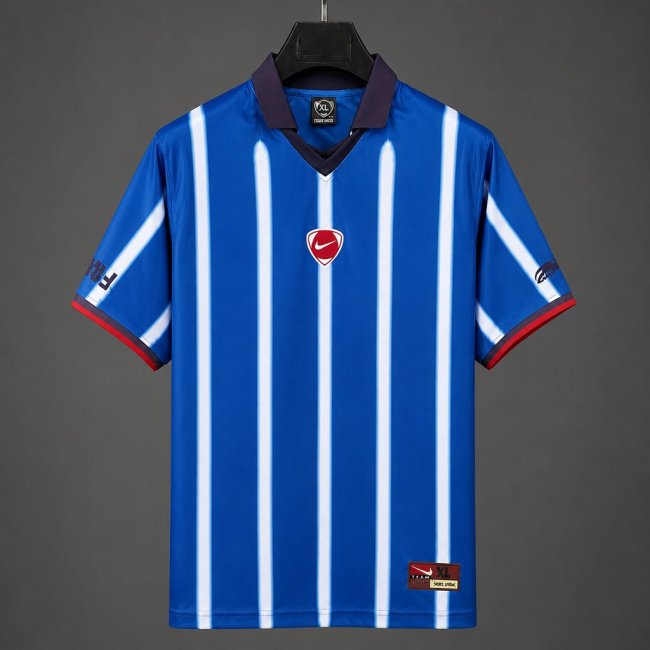 2026 France x Travis Scott Cactus Jack Total 90 Retro Blue Stripe Jersey
