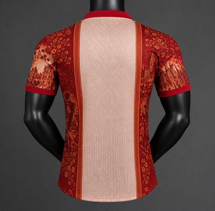 Player Version 2026 Spain National Team Away Heritage Pattern Jersey