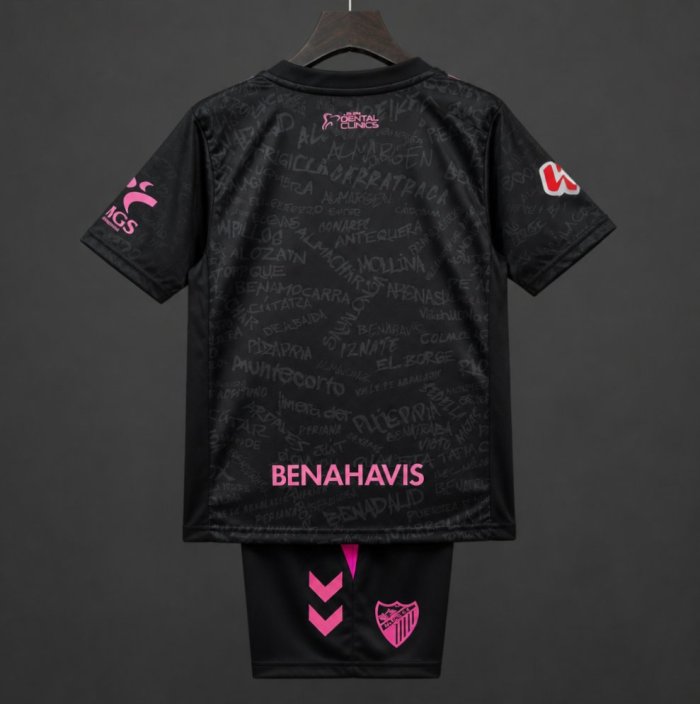 26/27 Kids Málaga CF Away Black/Pink Jersey