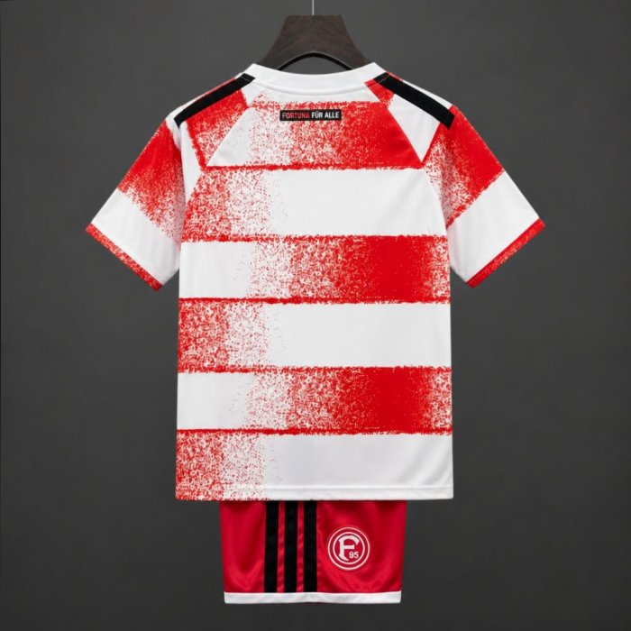 26/27 Kids Fortuna Düsseldorf Home Red/White Jersey