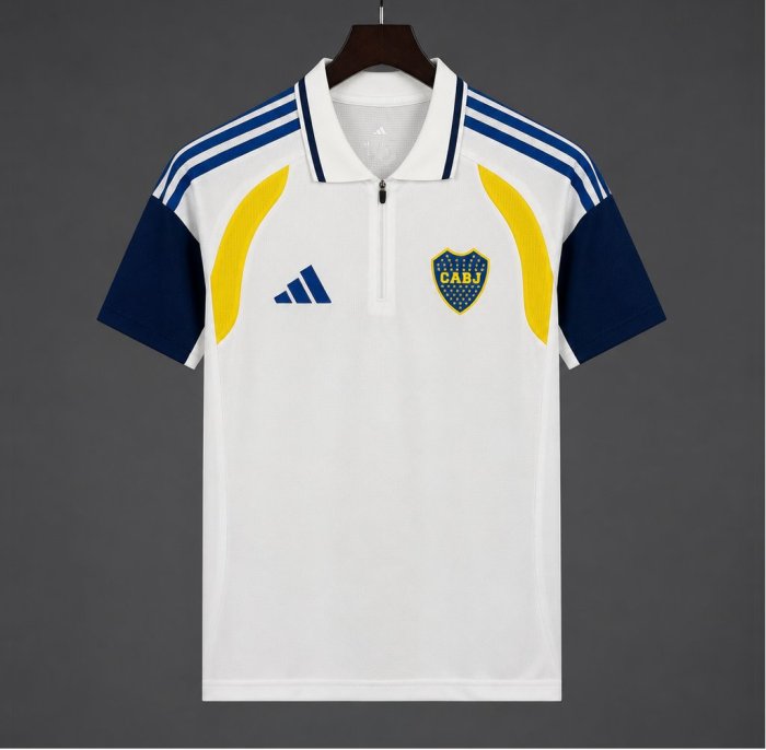 26/27 Boca Juniors Training White Polo Jersey