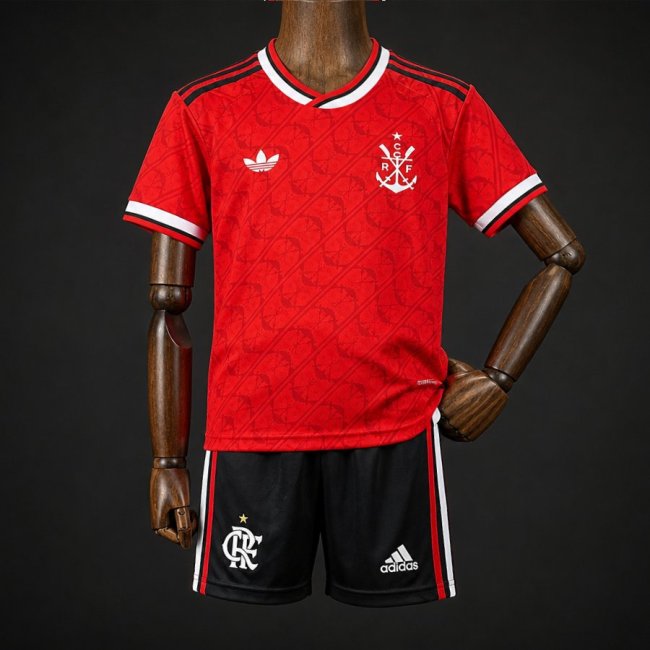 2026 Kids  Flamengo Third Red Kits Jersey