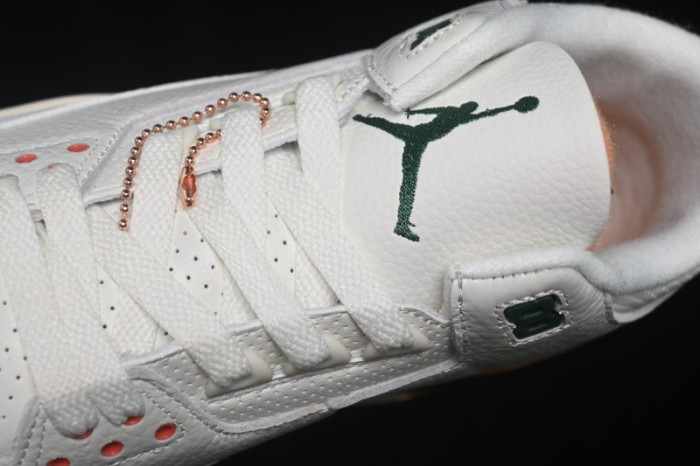 Nike Air Jordan 3 Retro  Miami  Solefly Collaboration White Green Orange Sneakers - IF4491-100
