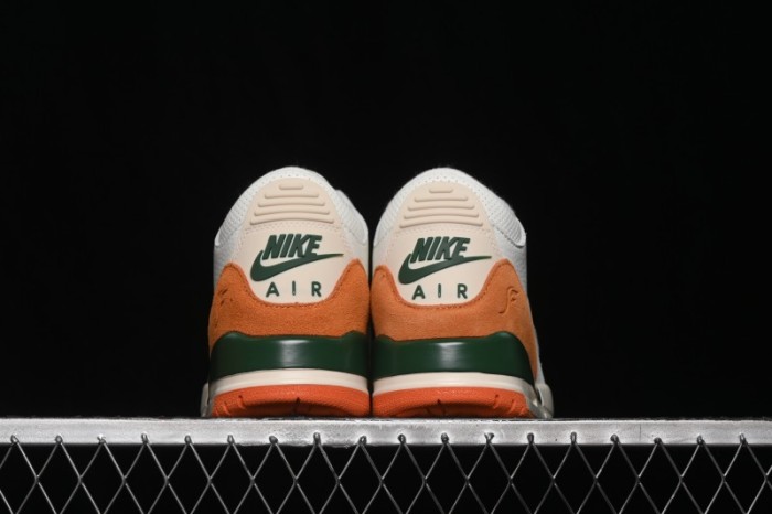 Nike Air Jordan 3 Retro  Miami  Solefly Collaboration White Green Orange Sneakers - IF4491-100