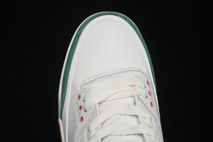 Nike Air Jordan 3 Retro  Miami  Solefly Collaboration White Green Orange Sneakers - IF4491-100