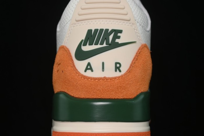 Nike Air Jordan 3 Retro  Miami  Solefly Collaboration White Green Orange Sneakers - IF4491-100