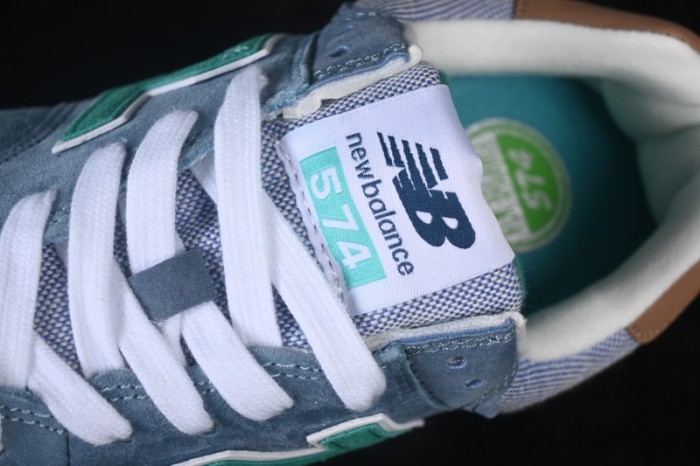 New Balance 574 Classic Retro Running Shoes with Suede and Mesh Upper - ML574PIA