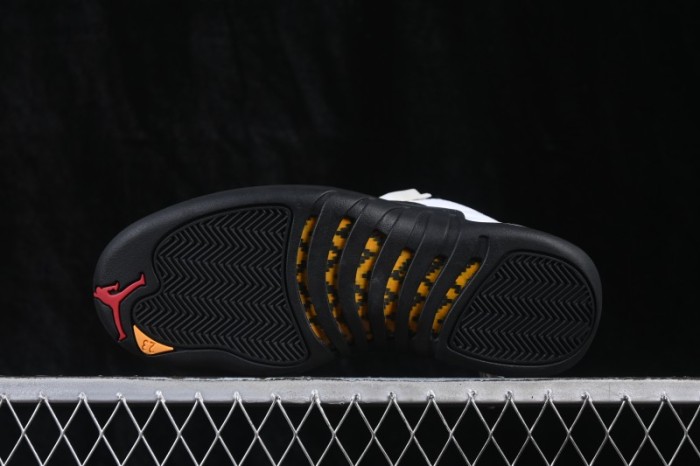 Nike Air Jordan 12 Retro Taxi Basketball Shoes with Gold Eyelets - CT8013-117