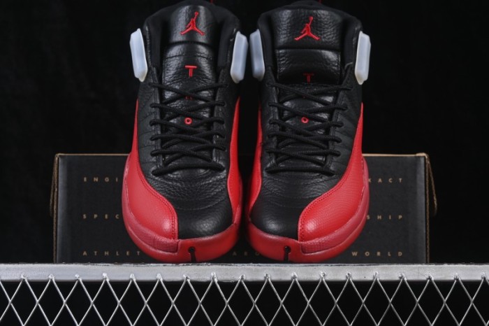 Nike Air Jordan 12 Retro Basketball Shoes with Black and Varsity Red Colorway - CT8013-002