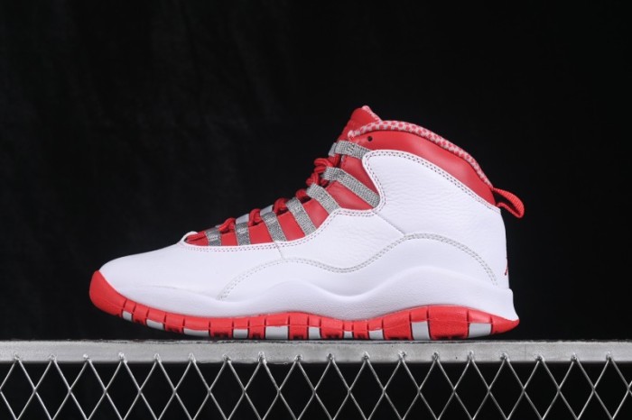 Nike Air Jordan 10 Retro Red Steel Basketball Shoes with Iconic Design - 310805-161