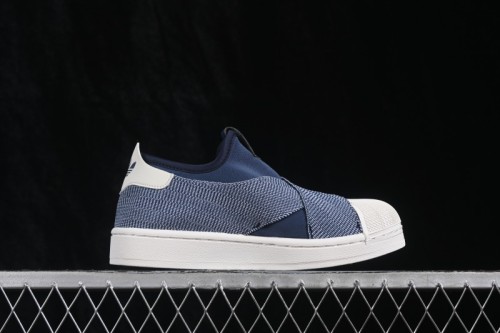 Adidas Originals Superstar Shell-Toe Lace-Up Casual Skate Shoes - KZ7554
