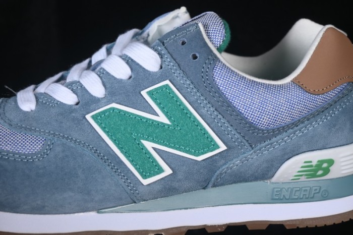 New Balance 574 Classic Retro Running Shoes with Suede and Mesh Upper - ML574PIA
