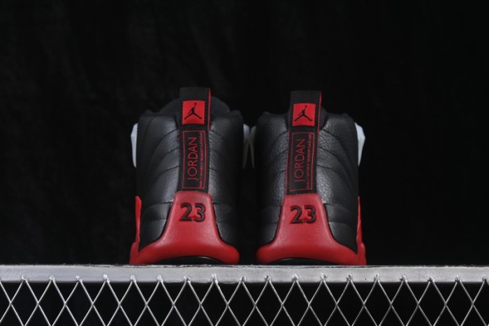 Nike Air Jordan 12 Retro Basketball Shoes with Black and Varsity Red Colorway - CT8013-002
