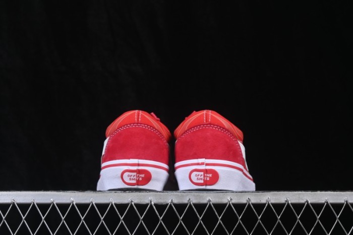 Revenge x Storm Old Skool Lightning Low-Top Skate Shoes Red Flame