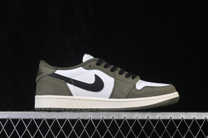 Nike Air Jordan 1 Low OG Medium Olive Low-Top Retro Culture Basketball Shoes - HQ6998-200