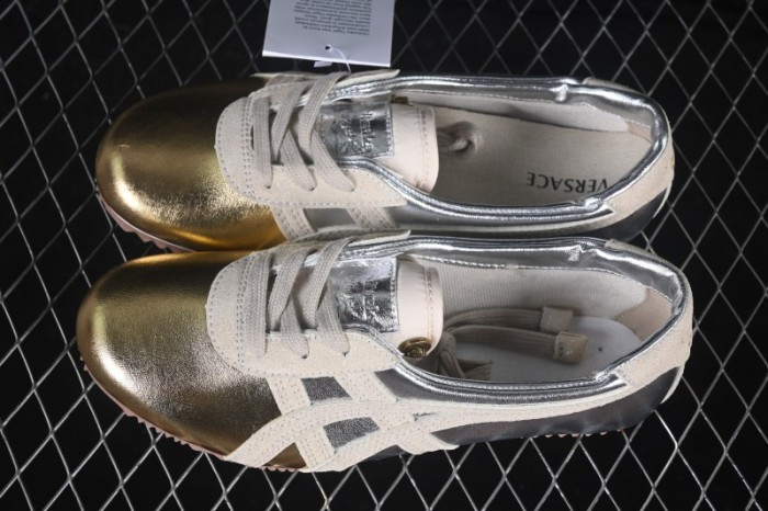 Versace x Onitsuka Tiger Tai-Chi Sakura Lace-Up Flat Low-Top Casual Sneakers - G.C3