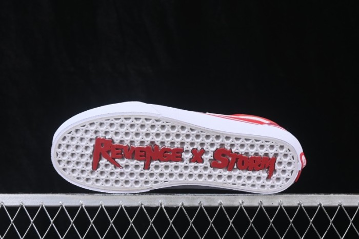Revenge x Storm Old Skool Lightning Low-Top Skate Shoes Red Flame