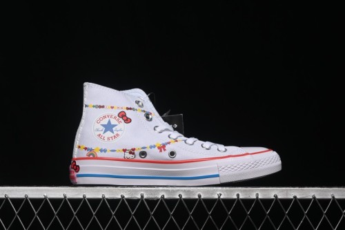 Converse ×Hello Kitty and Friends Picnic Chuck Taylor All Star Hi High-Top Casual Skate Shoes - A17699C