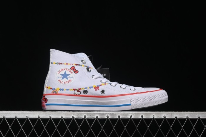Converse ×Hello Kitty and Friends Picnic Chuck Taylor All Star Hi High-Top Casual Skate Shoes - A17699C