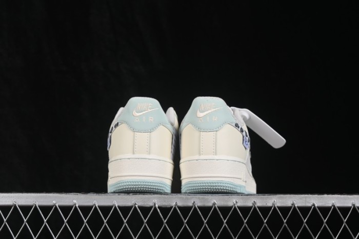 Nike Air Force 1 '07 Low Green Grape Leopard Pop Hand-Painted Graffiti Casual Sneakers - FB1839-112