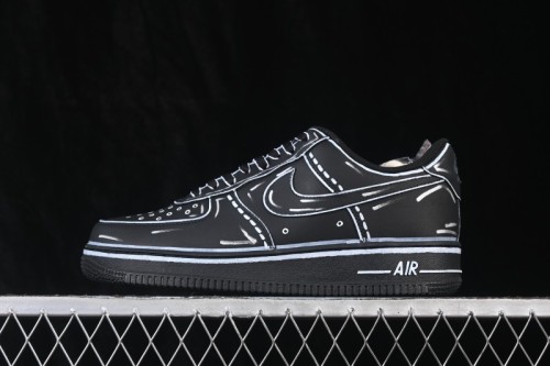 Nike Air Force 1 '07 Low Casual Skate Shoes with Full-Length Air Cushion - CW2288-001