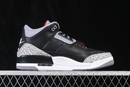 Nike Air Jordan 3 Retro Black Cement Sneakers - DN3707-010