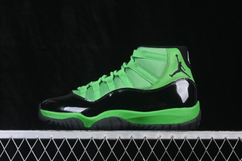 Air Jordan 11 Retro AJ11 Black Green Basketball Shoes - CT8012-310
