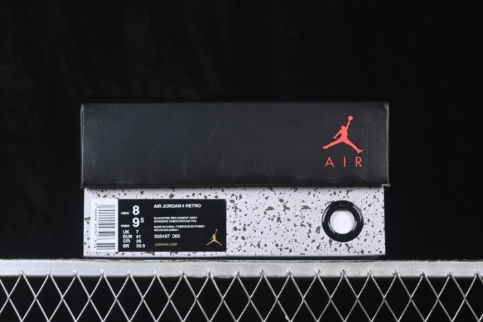 Nike Air Jordan 4 Retro 'Bred' Basketball Shoes - 308497-060