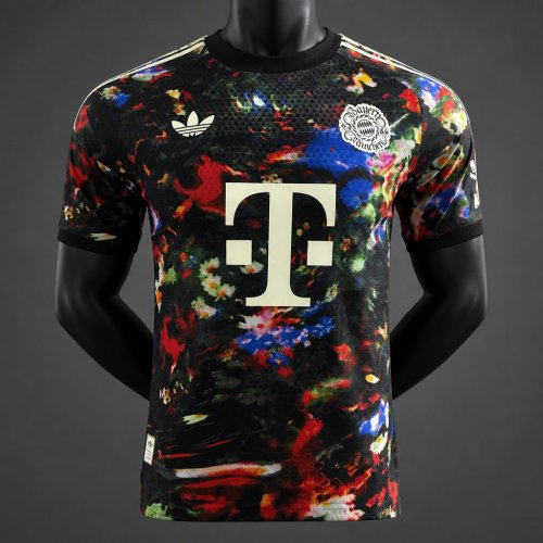 Player Version 26/27 FC Bayern München Black with Floral Abstract Allover Print Third Jersey
