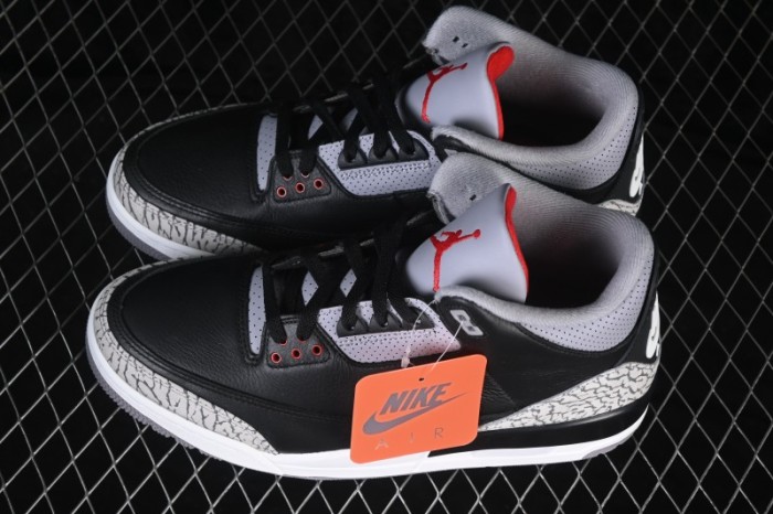 Nike Air Jordan 3 Retro Black Cement Sneakers - DN3707-010