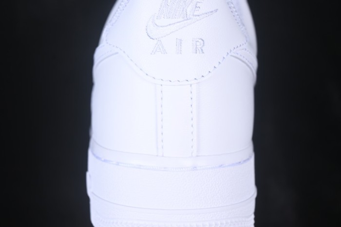 Nike Air Force 1 '07 Low Low-Top Casual Sneakers All-White Leather - CW2288-111