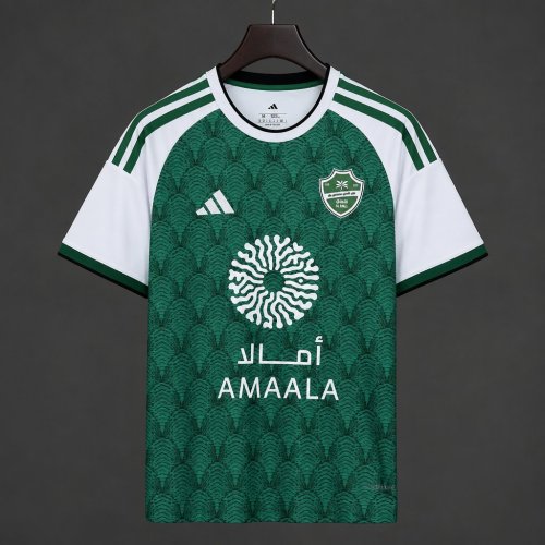 26/27 Al-Ahli Saudi FC Green with White Sleeve & Scale Pattern Home Jersey