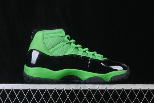 Air Jordan 11 Retro AJ11 Black Green Basketball Shoes - CT8012-310