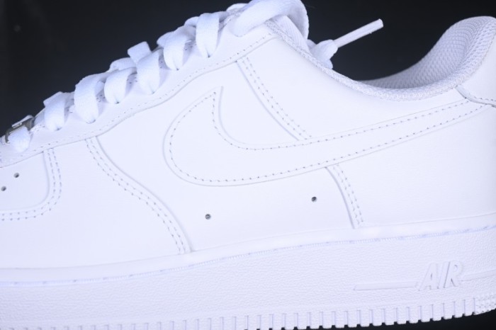 Nike Air Force 1 '07 Low Low-Top Casual Sneakers All-White Leather - CW2288-111