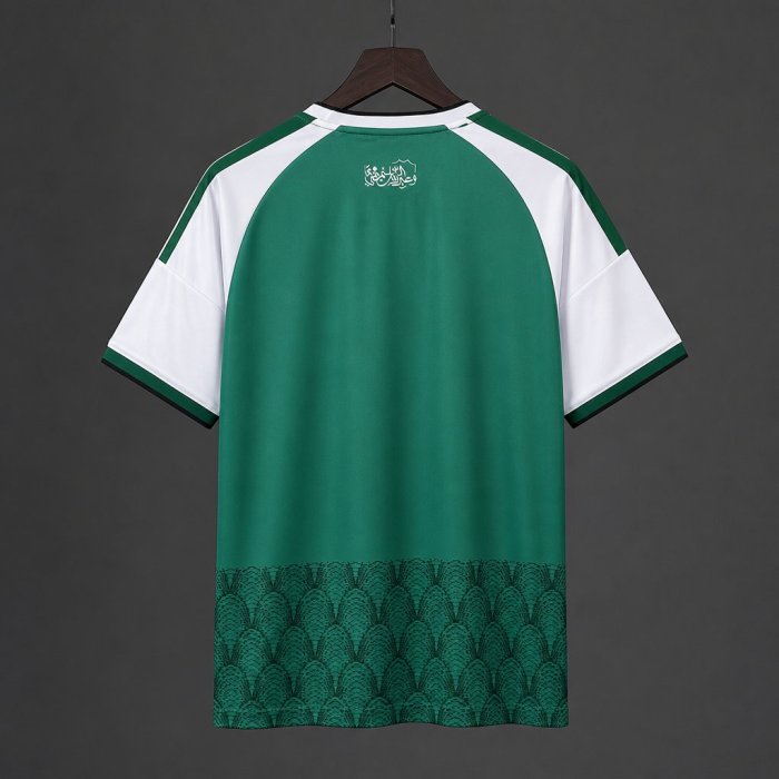 26/27 Al-Ahli Saudi FC Green with White Sleeve & Scale Pattern Home Jersey
