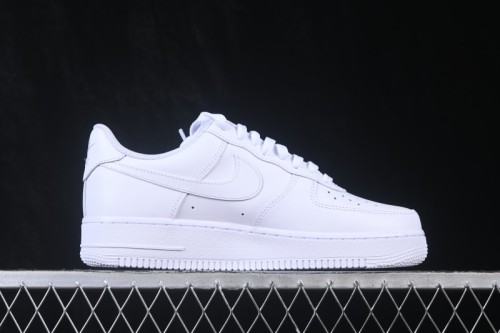 Nike Air Force 1 '07 Low Low-Top Casual Sneakers All-White Leather - CW2288-111